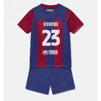 Barcelona Jules Kounde #23 Hjemmedraktsett Barn 2023-24 Kortermet (+ Korte bukser)
